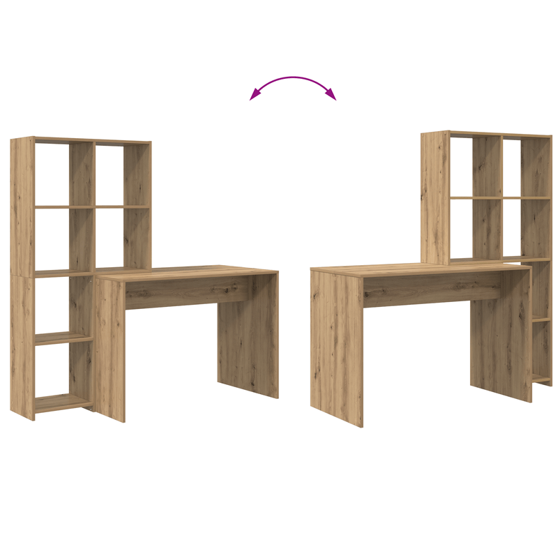 Casa si Gradina - Mobilier - Mese si birouri - Birouri - Birou stejar artizanal 138.5 x 55 x 143 cm Lemn compozit - Infinity.ro