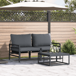 Casa si Gradina - Gradina si terasa - Mobilier exterior - Seturi mobila gradina - Set de canapele pentru gradina 3 pcs Antracit Otel - Infinity.ro