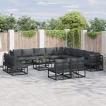 Casa si Gradina - Gradina si terasa - Mobilier exterior - Seturi mobila gradina - Set de canapele pentru gradina 14 pcs Negru 70 x 70 x 32 cm - Infinity.ro