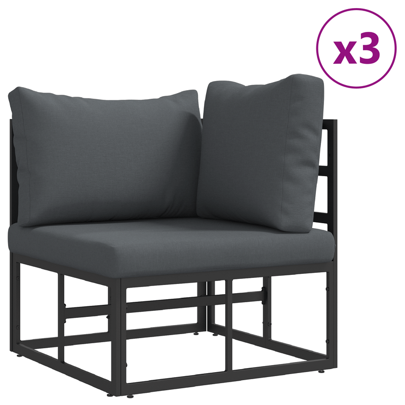 Casa si Gradina - Gradina si terasa - Mobilier exterior - Seturi mobila gradina - Set de canapele pentru gradina 14 pcs Negru 70 x 70 x 32 cm - Infinity.ro