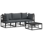 Casa si Gradina - Gradina si terasa - Mobilier exterior - Seturi mobila gradina - Set de canapele pentru gradina 4 pcs Negru 70 x 70 x 32 cm - Infinity.ro