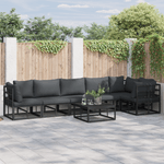 Casa si Gradina - Gradina si terasa - Mobilier exterior - Seturi mobila gradina - Set de canapele pentru gradina 6 pcs Negru 70 x 70 x 32 cm - Infinity.ro