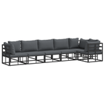 Casa si Gradina - Gradina si terasa - Mobilier exterior - Seturi mobila gradina - Set de canapele pentru gradina 6 pcs Negru 70 x 70 x 32 cm - Infinity.ro