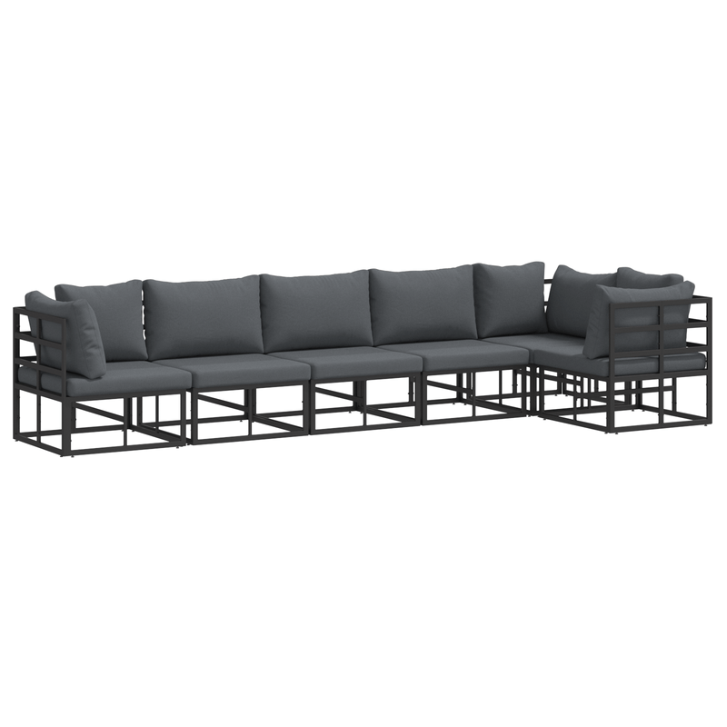Casa si Gradina - Gradina si terasa - Mobilier exterior - Seturi mobila gradina - Set de canapele pentru gradina 6 pcs Negru 70 x 70 x 32 cm - Infinity.ro