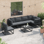 Casa si Gradina - Gradina si terasa - Mobilier exterior - Seturi mobila gradina - Set de canapele pentru gradina 6 pcs Negru 70 x 70 x 32 cm - Infinity.ro
