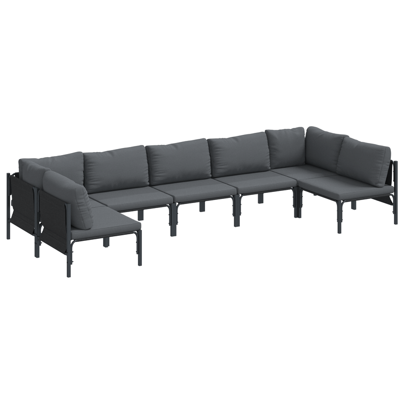Casa si Gradina - Gradina si terasa - Mobilier exterior - Seturi mobila gradina - Set de canapele pentru gradina 7 pcs Antracit Otel - Infinity.ro