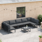 Casa si Gradina - Gradina si terasa - Mobilier exterior - Seturi mobila gradina - Set de canapele pentru gradina 7 pcs Antracit Otel - Infinity.ro
