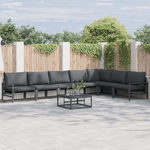Casa si Gradina - Gradina si terasa - Mobilier exterior - Seturi mobila gradina - Set de canapele pentru gradina 8 pcs Antracit Otel - Infinity.ro