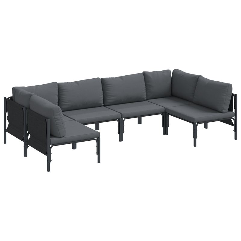 Casa si Gradina - Gradina si terasa - Mobilier exterior - Seturi mobila gradina - Set de canapele pentru gradina 6 pcs Antracit Otel - Infinity.ro