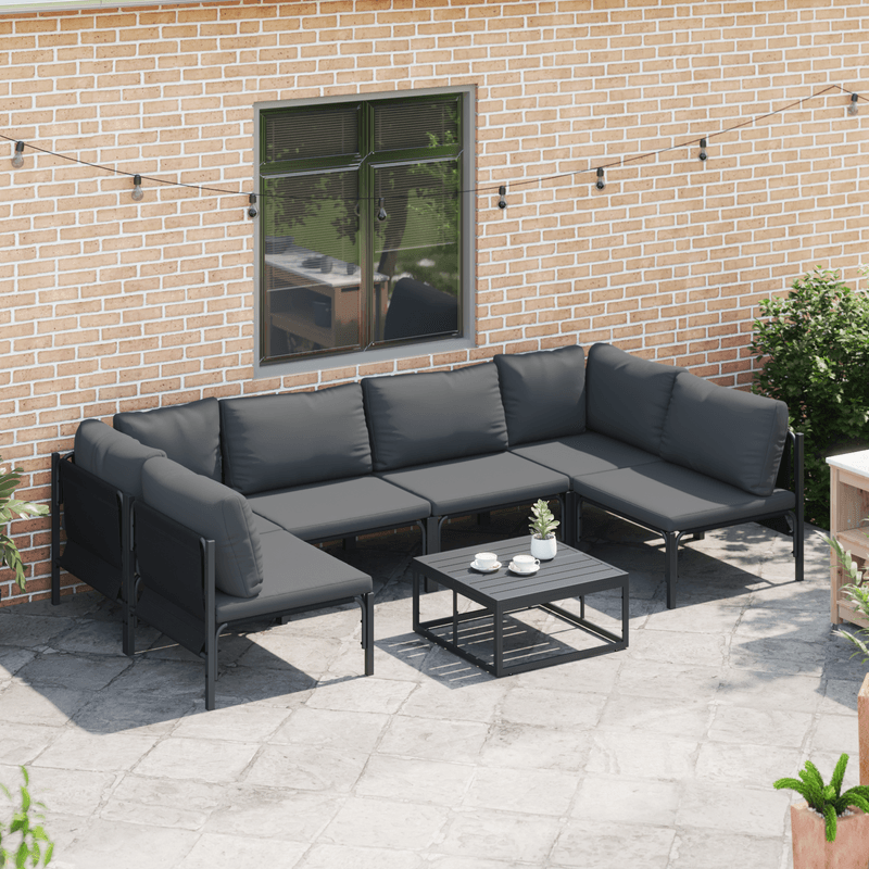 Casa si Gradina - Gradina si terasa - Mobilier exterior - Seturi mobila gradina - Set de canapele pentru gradina 6 pcs Antracit Otel - Infinity.ro