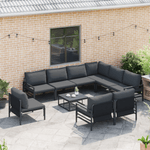 Casa si Gradina - Gradina si terasa - Mobilier exterior - Seturi mobila gradina - Set de canapele pentru gradina 9 pcs Antracit Otel - Infinity.ro