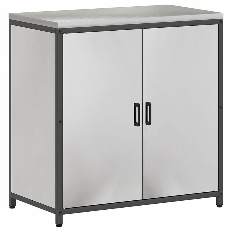 Casa si Gradina - Mobilier - Comode si corpuri - Corpuri bucatarie - Set de depozitare pentru bucatarie cu raft cu depozitare Ajustabil 2 pcs Argintiu - Infinity.ro
