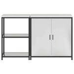 Casa si Gradina - Mobilier - Comode si corpuri - Corpuri bucatarie - Set de depozitare pentru bucatarie cu raft cu depozitare Ajustabil 2 pcs Argintiu - Infinity.ro