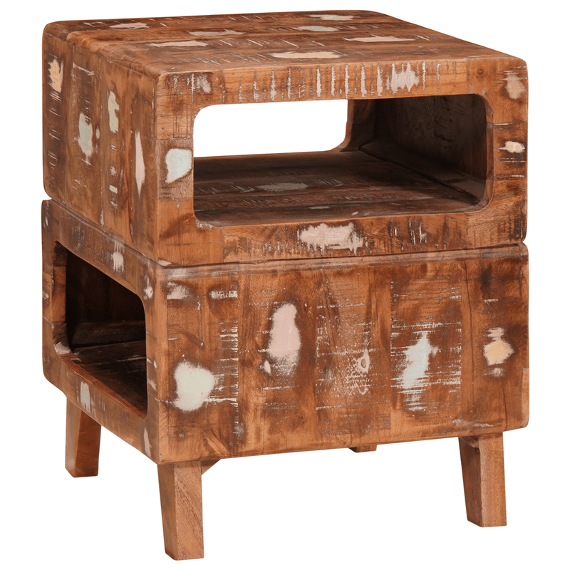 Casa si Gradina - Mobilier - Mese si birouri - Masute de cafea - Mese de capat Multicolour 40 x 40 x 49 cm Lemn masiv reciclat - Infinity.ro