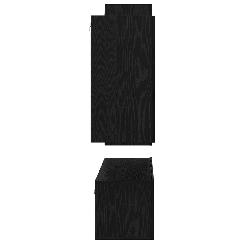Casa si Gradina - Mobilier - Seturi de mobilier - Seturi living - Set cabinet TV cu raft 4 pcs Stejar negru 30.5 x 30 x 90 cm - Infinity.ro