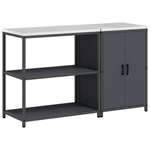 Casa si Gradina - Mobilier - Comode si corpuri - Corpuri bucatarie - Set de depozitare pentru bucatarie cu raft cu depozitare cu usa Ajustabil 2 pcs Antracit - Infinity.ro
