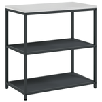 Casa si Gradina - Mobilier - Comode si corpuri - Corpuri bucatarie - Set de depozitare pentru bucatarie cu raft cu depozitare cu usa Ajustabil 2 pcs Antracit - Infinity.ro