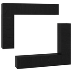 Casa si Gradina - Mobilier - Seturi de mobilier - Seturi living - Set Dulapuri TV cu raft Altele 8 pcs Stejar negru 80 x 30 x 30 cm - Infinity.ro