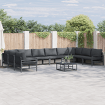 Casa si Gradina - Gradina si terasa - Mobilier exterior - Seturi mobila gradina - Set de canapele pentru gradina 10 pcs Antracit Otel - Infinity.ro