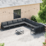 Casa si Gradina - Gradina si terasa - Mobilier exterior - Seturi mobila gradina - Set de canapele pentru gradina 10 pcs Antracit Otel - Infinity.ro