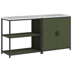 Casa si Gradina - Mobilier - Comode si corpuri - Corpuri bucatarie - Set de depozitare pentru bucatarie cu raft 2 pcs Verde masliniu - Infinity.ro