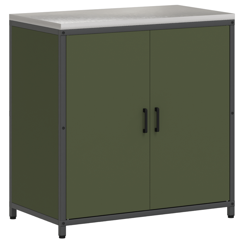 Casa si Gradina - Mobilier - Comode si corpuri - Corpuri bucatarie - Set de depozitare pentru bucatarie cu raft 2 pcs Verde masliniu - Infinity.ro