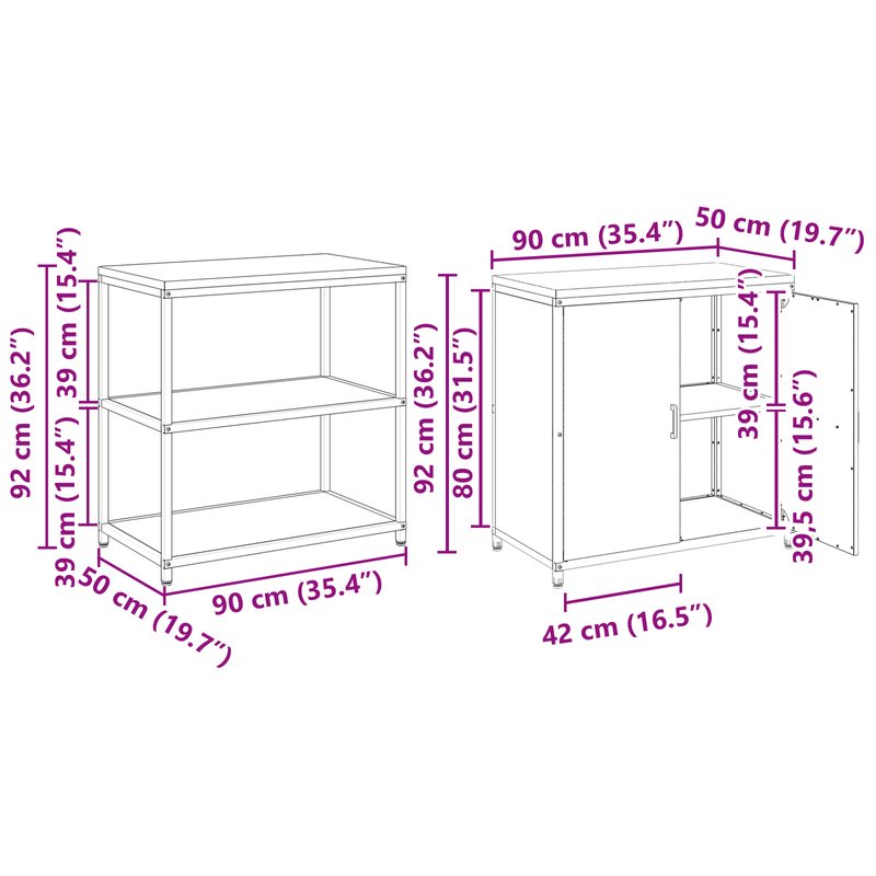 Casa si Gradina - Mobilier - Comode si corpuri - Corpuri bucatarie - Set de depozitare pentru bucatarie cu raft 2 pcs Verde masliniu - Infinity.ro