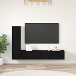 Casa si Gradina - Mobilier - Comode si corpuri - Comode - Dulap pentru TV pe Perete 4 pcs Stejar negru Lemn compozit - Infinity.ro