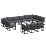 Casa si Gradina - Gradina si terasa - Mobilier exterior - Seturi mobila gradina - Set de canapele pentru gradina 13 pcs Negru 423 x 211.5 x 71 cm - Infinity.ro