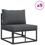 Casa si Gradina - Gradina si terasa - Mobilier exterior - Seturi mobila gradina - Set de canapele pentru gradina 13 pcs Negru 423 x 211.5 x 71 cm - Infinity.ro