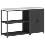 Casa si Gradina - Mobilier - Comode si corpuri - Corpuri bucatarie - Set de depozitare pentru bucatarie 2 pcs Negru 150 x 50 x 92 cm - Infinity.ro