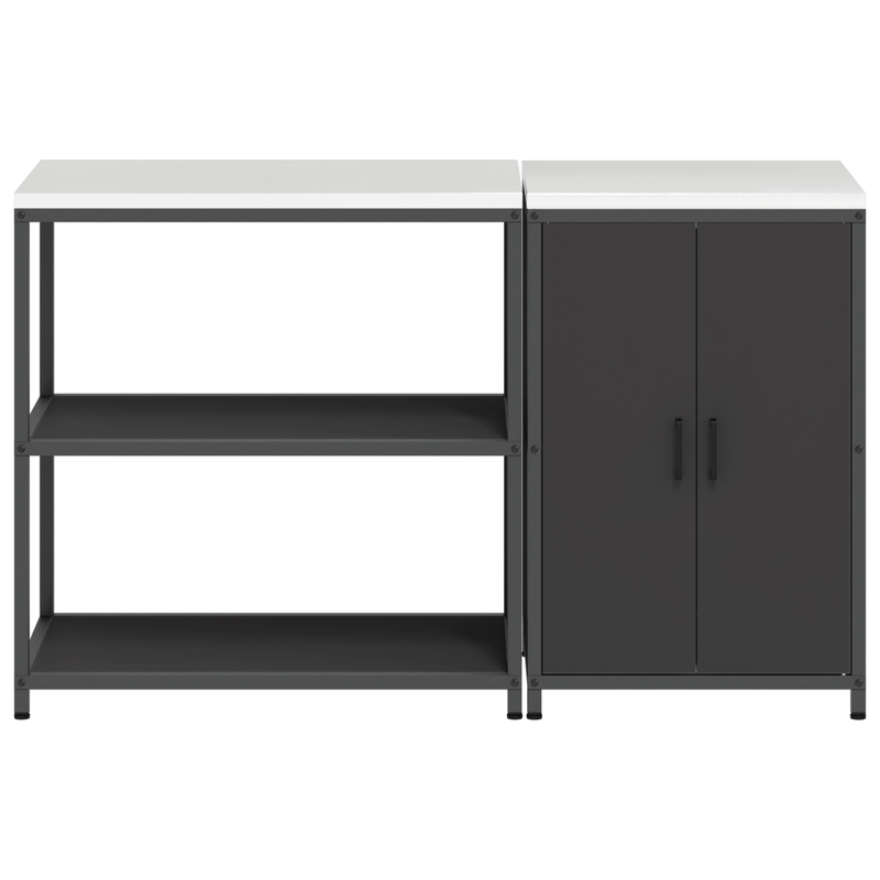 Casa si Gradina - Mobilier - Comode si corpuri - Corpuri bucatarie - Set de depozitare pentru bucatarie 2 pcs Negru 150 x 50 x 92 cm - Infinity.ro