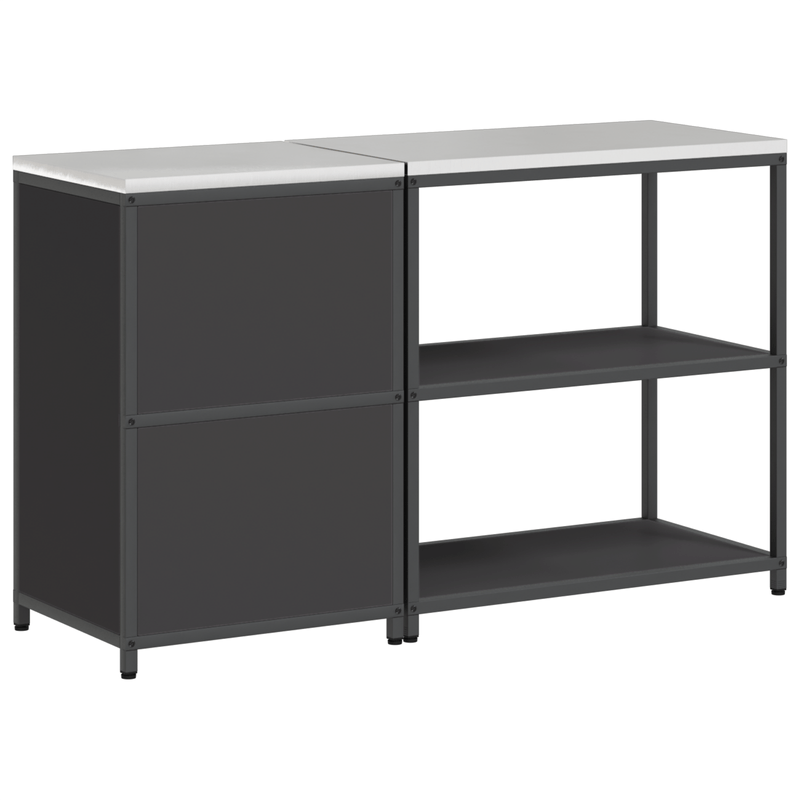 Casa si Gradina - Mobilier - Comode si corpuri - Corpuri bucatarie - Set de depozitare pentru bucatarie 2 pcs Negru 150 x 50 x 92 cm - Infinity.ro