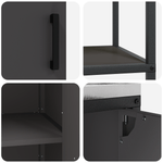 Casa si Gradina - Mobilier - Comode si corpuri - Corpuri bucatarie - Set de depozitare pentru bucatarie 2 pcs Negru 150 x 50 x 92 cm - Infinity.ro