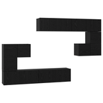 Casa si Gradina - Mobilier - Comode si corpuri - Comode - Set comoda TV cu depozitare cu usa 8 pcs Stejar negru - Infinity.ro