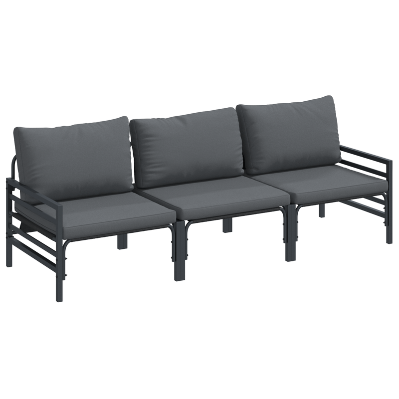 Casa si Gradina - Gradina si terasa - Mobilier exterior - Seturi mobila gradina - Set de canapele pentru gradina 3 pcs Antracit Otel - Infinity.ro