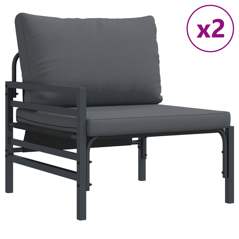 Casa si Gradina - Gradina si terasa - Mobilier exterior - Seturi mobila gradina - Set de canapele pentru gradina 3 pcs Antracit Otel - Infinity.ro