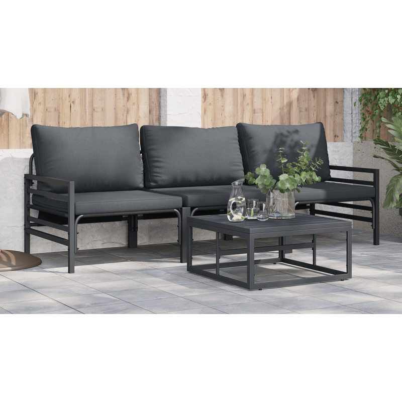 Casa si Gradina - Gradina si terasa - Mobilier exterior - Seturi mobila gradina - Set de canapele pentru gradina 3 pcs Antracit Otel - Infinity.ro