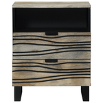 Casa si Gradina - Mobilier - Comode si corpuri - Noptiere - Noptiere cu sertar Alb si negru 50 x 33 x 60 cm - Infinity.ro