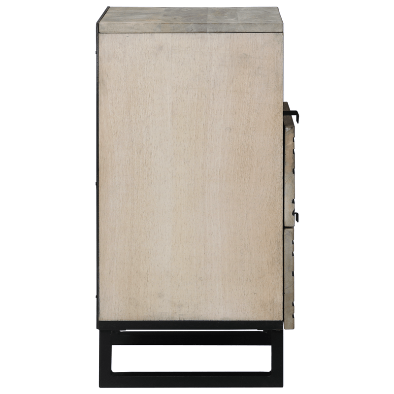 Casa si Gradina - Mobilier - Comode si corpuri - Noptiere - Noptiere cu sertar Alb si negru 50 x 33 x 60 cm - Infinity.ro