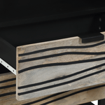 Casa si Gradina - Mobilier - Comode si corpuri - Noptiere - Noptiere cu sertar Alb si negru 50 x 33 x 60 cm - Infinity.ro