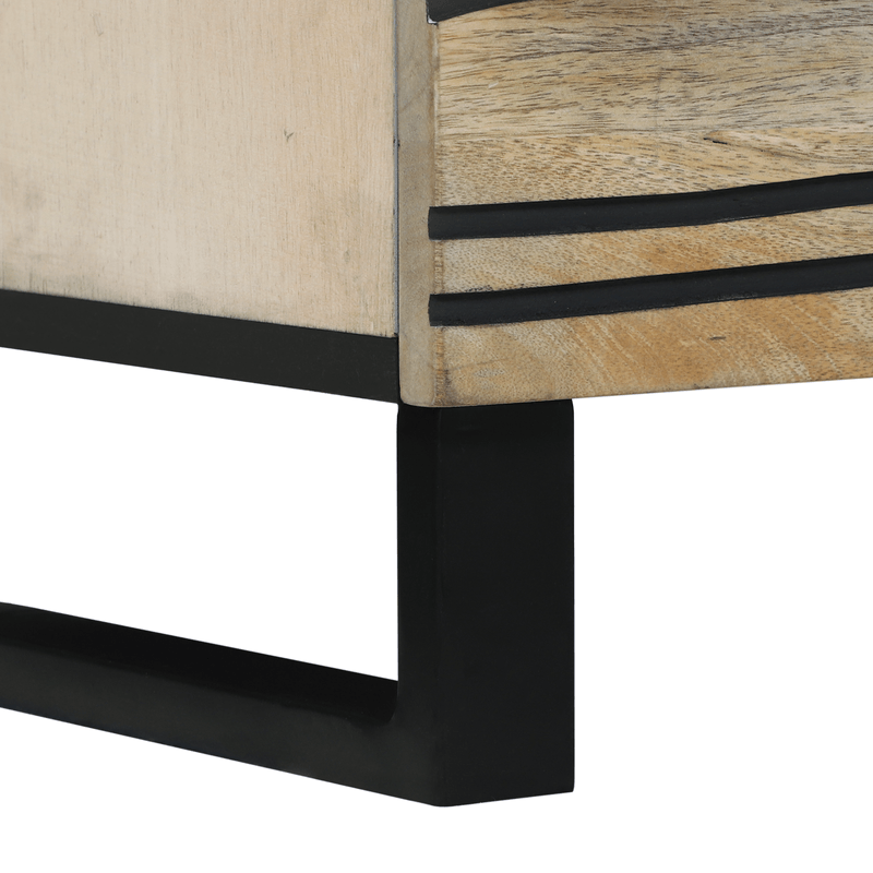 Casa si Gradina - Mobilier - Comode si corpuri - Noptiere - Noptiere cu sertar Alb si negru 50 x 33 x 60 cm - Infinity.ro