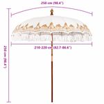 Casa si Gradina - Gradina si terasa - Umbrele si pavilioane - Umbrele - Umbrela de soare Manual Crem 210-220 cm - Infinity.ro