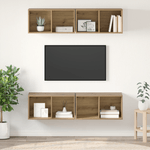 Casa si Gradina - Mobilier - Comode si corpuri - Comode - Dulap pentru TV pe Perete cu raft cu depozitare 4 pcs stejar artizanal - Infinity.ro