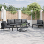 Casa si Gradina - Gradina si terasa - Mobilier exterior - Seturi mobila gradina - Set de canapele pentru gradina 5 pcs Antracit Otel - Infinity.ro
