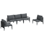 Casa si Gradina - Gradina si terasa - Mobilier exterior - Seturi mobila gradina - Set de canapele pentru gradina 5 pcs Antracit Otel - Infinity.ro