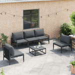 Casa si Gradina - Gradina si terasa - Mobilier exterior - Seturi mobila gradina - Set de canapele pentru gradina 5 pcs Antracit Otel - Infinity.ro