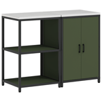 Casa si Gradina - Mobilier - Comode si corpuri - Corpuri bucatarie - Set de depozitare pentru bucatarie cu raft 2 pcs Verde masliniu - Infinity.ro