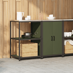 Casa si Gradina - Mobilier - Comode si corpuri - Corpuri bucatarie - Set de depozitare pentru bucatarie cu raft 2 pcs Verde masliniu - Infinity.ro