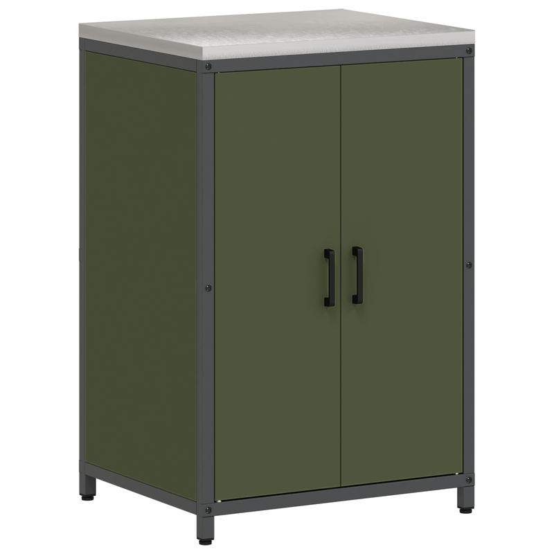 Casa si Gradina - Mobilier - Comode si corpuri - Corpuri bucatarie - Set de depozitare pentru bucatarie cu raft 2 pcs Verde masliniu - Infinity.ro